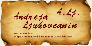 Andreja Ljukovčanin vizit kartica